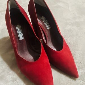 Red Prada Chunky heel